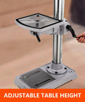 Heavy Duty Floor Drill Press With Genuine Copper Motor, adjustable worktable height for precision projects.