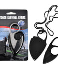 Neck Knife With Sheath, Small Fixed Blade EDC Knife For Everyday Carry, 440C stainless steel with black sheath and bead chain