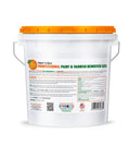 Hardcore Paint And Varnish Remover With Tangy Orange Citrus Scent To Blast Stubborn Oil Latex Acrylic Epoxy Coatings Off Wood Furniture Decks And Cabinets Without Any Drama Or Heavy Lifting In One Standard Gallon Container, white bucket with orange lid.