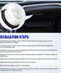 Installation instructions for Heavy Duty HVAC Blower Motor With Fan For Subaru Legacy Outback Lexus RX350 Toyota Sienna Cadillac CTS SRX STS 2006-2019 Models Replaces 700228 Quiet Smooth Air Flow Upgrade.