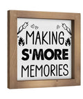 Six Inch Smores Station Sign Wooden Camper Decor For Indoor Shelf Table Tiered Tray Wall Cozy Rustic Camping Party Home RV Bar Backyard Fire Pit