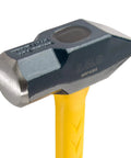 Sure Strike Blacksmith's Hammer 40 Oz Heavy Duty Sledge With Forged Steel Head and Yellow Fiberglass Handle Close-up