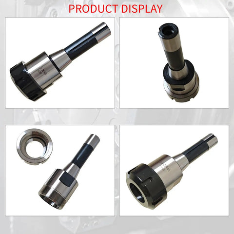 R8 ER40 Collet Chuck Set With Holder, 7 By 16 To 20 Drawbar Thread, R8 Taper Shank, ER40 Spanner Included, High Quality Durable Lathe Milling Tool