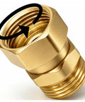 Heavy Duty Brass Garden Hose Swivel Adapter Three Quarter Inch GHT Male To Female Connector With Leak Proof Seal For RVs Garden Car Wash And More Universal Fit For Any Hose System And Quick Connection brass swivel fitting