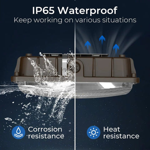 40W LED Canopy Lights 5600LM 5000K Daylight Outdoor IP65 UL Listed water and heat resistant