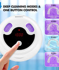Control panel of 48kHz Ultrasonic Retainer Cleaner For Dentures Mouth Guards Braces Aligners Toothbrushes And Jewelry 200ML