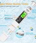 4 In 1 TDS Meter Digital Water Tester With TDS EC And Temp Measurement For Drinking Water Home Aquarium Restaurant Handheld PPM Meter display