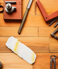 Heavy Duty Polyester Paint Roller Cover Refills Deliver A Totally Sweet Finish Ideal For Painting Interior Walls Ceilings And Trim Easy Sleeve Swap Makes It A Real Game Changer For Weekend Warriors Seeking Pro Level Room Refreshes with various tools on wooden surface.