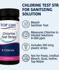 Food Service Chlorine Test Strips 0-500 Ppm Value Pack for Bleach Sanitizer Testing, Easy Read Color Blocks, Budget-Friendly Choice for Restaurants, Bars, Cafes, Food Trucks, Daycares and Commercial Kitchens, Safe Sanitation Tool. 200-count bottle