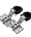2 Pack Glass Door Cabinet Hinges Soft Close Buffering No Slam Hardware for Kitchen Cupboards 26mm Mounting Hole Fit Quiet