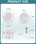 Product size dimensions for Replacement One Handle Tub And Shower Knob Kit Chrome Finish That Fits 96797 Chateau Trim