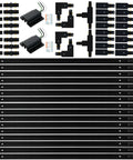 52 Feet H Type Track Lighting Rail Kit With Floating Canopy Connector I L T Connectors End Caps And Live End Feed For 120V 3 Wire Heads