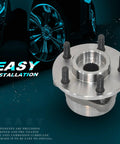 Front Wheel Bearing And Hub Assembly For Jeep Cherokee 1984 To 1989 Comanche 1986 To 1989 Wagoneer 1984 To 1989 And Wrangler 1987 To 1989 4WD With 5 Lugs 513107 Replacement Fits Front Driver Or Passenger Side metal assembly