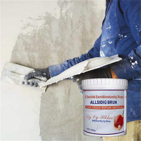Applying 500G Dense Filler Wall Repair Paste With Moistureproof Binder And Quick Blend Fiber Reinforced Crack Prevention Formula