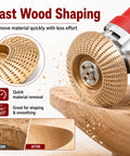 DIY Friendly Wood Carving And Sanding Kit With Tungsten Carbide Discs for angle grinder shaping wood surface efficiently