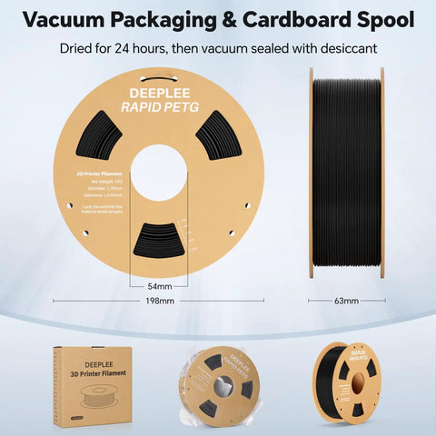 Premium 1.75mm PETG Filament Two Kilogram Spool In Bold Brown Color Yields Hella Fast Extrusion And Kickass Impact Strength Perfect For High Speed Desktop 3D Printer Enthusiasts