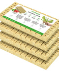 Stack of four sheets showing 1 Inch Rockwool Cubes For Seed Starting And Cloning 200 Plugs For Hydroponics Propagation Media