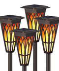 Outdoor Solar Torch Lights Dope Flickering Flames With Two Modes And Auto On Off IP65 Waterproof Tiki Torches