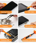 The Ultimate 115 In 1 Magnetic Precision Screwdriver Tool Kit For Electronics Repair With Torx Bits Flexible Shaft Driver Set Perfect Gifts for Guys Fixing Laptops Phones MacBooks PS5 Xbox Gaming Consoles Smartwatches And Eyewear. orange pry tools and opening picks set for phone repair