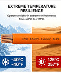 Built Different Six AWG High Voltage Copper Cable 1500V XLPE Insulated Hardcore Flexible Power Wire for extreme temperature resilience