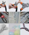 Straight Hog Ring Pliers Kit With 600 Galvanized Rings 150 Per Size 3/8 1/2 3/4 1 Inch Heavy Duty All In One Upholstery Fencing Pet Cages And DIY Binding Set Rust Resistant Steel Pro Grade used in various applications