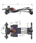 Brushless Transmission Aluminum Gearbox For 1/24 Axial SCX24 RC Crawler With Low Center Of Gravity Beefy Hardened Steel Gears