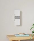 A wall-mounted fixture of the No-Fuss Set of Two Modern Wall Sconces with Stepless Dimming and Three Color Temperature Adjustable LED