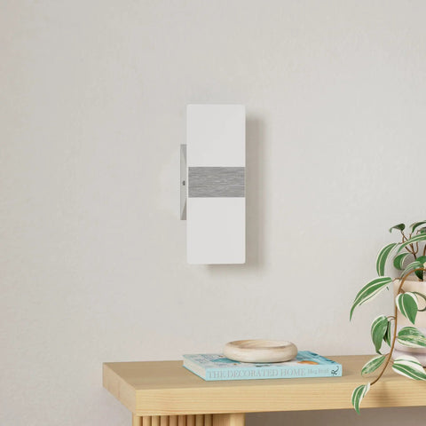 A wall-mounted fixture of the No-Fuss Set of Two Modern Wall Sconces with Stepless Dimming and Three Color Temperature Adjustable LED