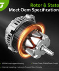 New Alternator Replacement For 3.6L V6 Engines Rotor and Stator with Copper Winding and Insulation