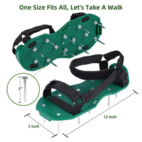 All New Velcro Lawn Aerator Shoes With Easy On Straps And Heavy Duty Spiked Sandals for Lawn Care No Installation Required