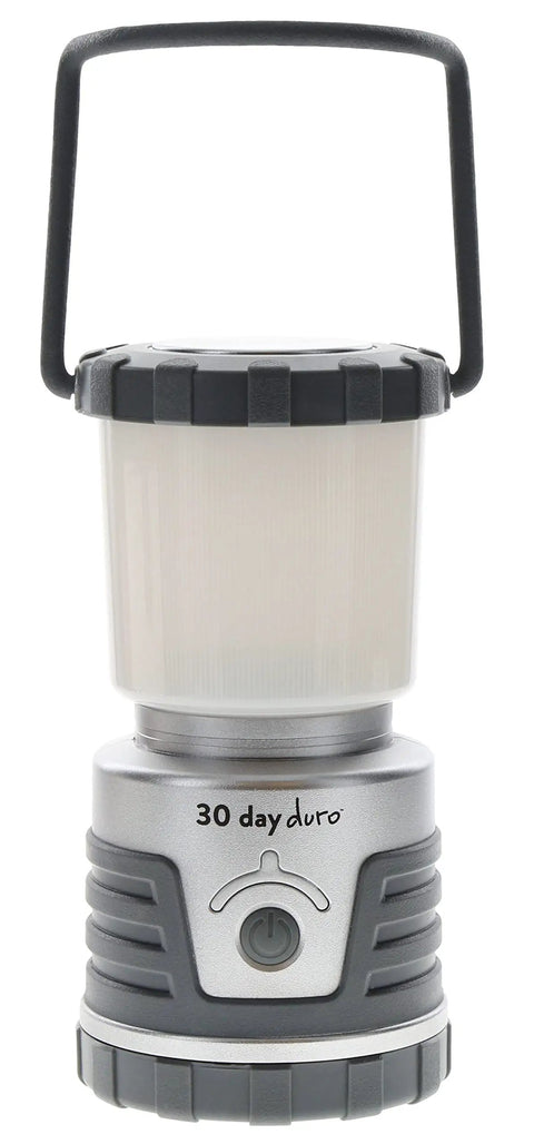 Front view of Beast Mode Bright 1000 Lumen LED Lantern with Titanium Finish and built-in hanging hook, sturdy design.