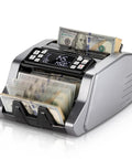 Fast Cash Counter With Value Count And UV MG IR MT Counterfeit Detection, 1000 Bills Per Minute, LED Display, Gray, counting bills