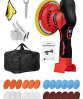 Cordless Car Polisher And Orbital Buffer For Detailing With Six Variable Speeds Up To 5500 RPM No Battery Included, kit shown