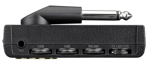 Side view of AmPlug 3 AC30 Headphone Guitar Amplifier With Stereo FX Tremolo And Speaker Emulation Built In Rhythms control knobs