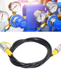 Heavy Duty Hydraulic Pressure Test Hose 2m 6ft 630Bar With PU Sheath Pro Grade Flexible Hose M16x2 Fittings And BSP One Quarter Inch