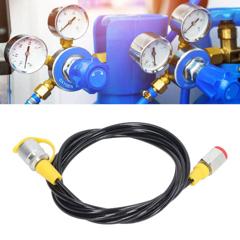 Heavy Duty Hydraulic Pressure Test Hose 2m 6ft 630Bar With PU Sheath Pro Grade Flexible Hose M16x2 Fittings And BSP One Quarter Inch