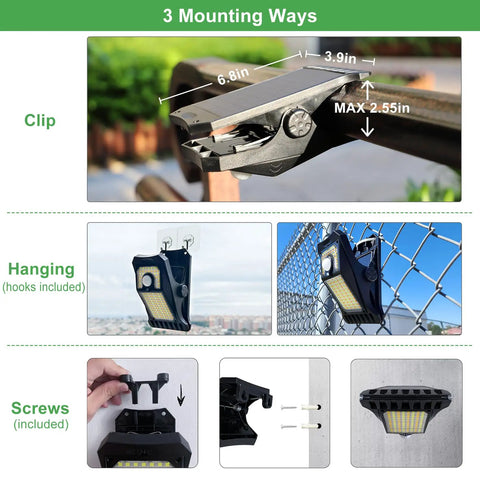 Rock Solid 118 Led Solar Lights Outdoor Clip On Motion Sensor Security Light Featuring 3 Quick Switch Modes And Three Cool To Warm Color Temps Usb Ready 2 Pack That Goes Hard At Night And Lights Up The Whole Yard