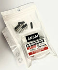 Pack of ANSAI MS096 metal and silicone pins for model assembly, includes black and silver components in a clear bag.