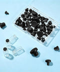 Five Zero Pcs Silicone Rubber Plugs For Holes 1/8 Inch To 3/8 Inch Bumpers Seal Dust And Gaps On Wood Or Metal Make Surfaces Look Nice Tight Fit Stuff, black rubber plugs in clear box