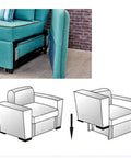 Two Pack Sofa Buckle Hook Connector Set For Sectional Couches showing interlocking metal fasteners and sectional alignment
