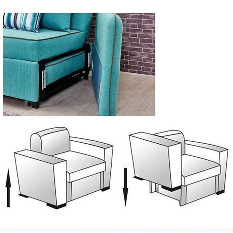 Two Pack Sofa Buckle Hook Connector Set For Sectional Couches showing interlocking metal fasteners and sectional alignment