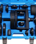 Master Wheel Bearing Removal Tool Set For Quick Hub And Bearing Replacement No Brainer For DIYers Fits Most Vehicles C To U Size Back And Front Wheel Bearing Remover And Installer Kit in blue case