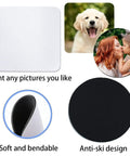 20 Pack Sublimation Coaster Blanks Set With Square And Round Cup Mats for DIY Heat Transfer Projects, showcasing softness and design flexibility