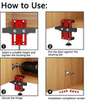 How to use Heavy Duty Cabinet Door Mounting Jig with steps for precise door alignment and hinge installation.