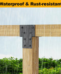 Beefy 4x4 Post Cap Tie Rod Brackets For Outdoor Pergolas Gazebos Decks And Porches Rock Solid U Shaped Connectors installation