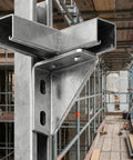 Rock Solid 4 Piece Carbon Steel Gusset Brackets For 1 5/8 Inch Strut Channel right angle connector on scaffolding.