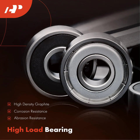 High Load Bearing with high density graphite, corrosion resistance, and abrasion resistance details.