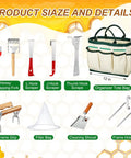 All In One Beekeeping Starter Kit With 30 Piece Gear And Protective Jacket tools including scrapers, fork, and tote bag.