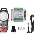 Next Level CNC Handwheel Controller Goes Wireless With Super Smooth 6-Axis Ergonomic Design And Massive 60m Range For Serious Shop Grinds. Wireless CNC MPG handwheel controller kit with ABS receiver, antenna, and emergency stop button