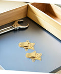 Chic 2pcs Retro Golden Duckbill Toggle Latches Fit Any Wooden Chest Or Toolbox With Stunning Zinc Alloy Finish For Vintage Decor And Secure Fastening, gold zinc alloy